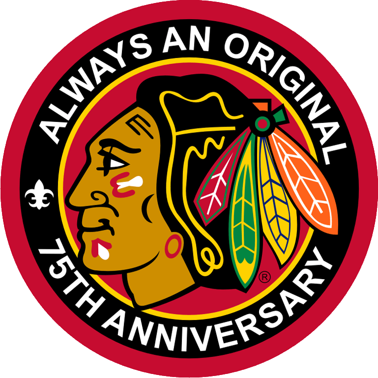 Chicago Blackhawks 2001 Anniversary Logo iron on transfers for clothing